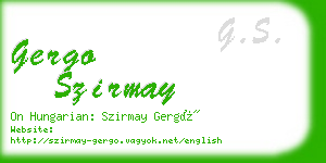 gergo szirmay business card